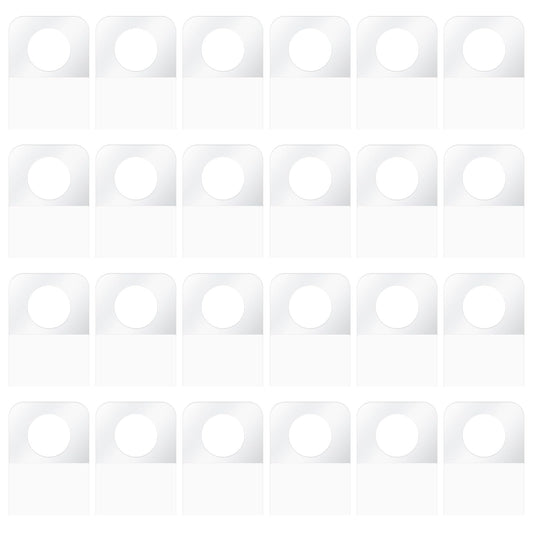 200 PCS Adhesive Hanging Tabs Plastic Sticky Hanging Tabs Clear Slot Hole Hang Tags Ultra Strong Adhesive Display Tags Round Hole Self Adhesive Plastic Hang Tabs for Sale Items Store Retail Display