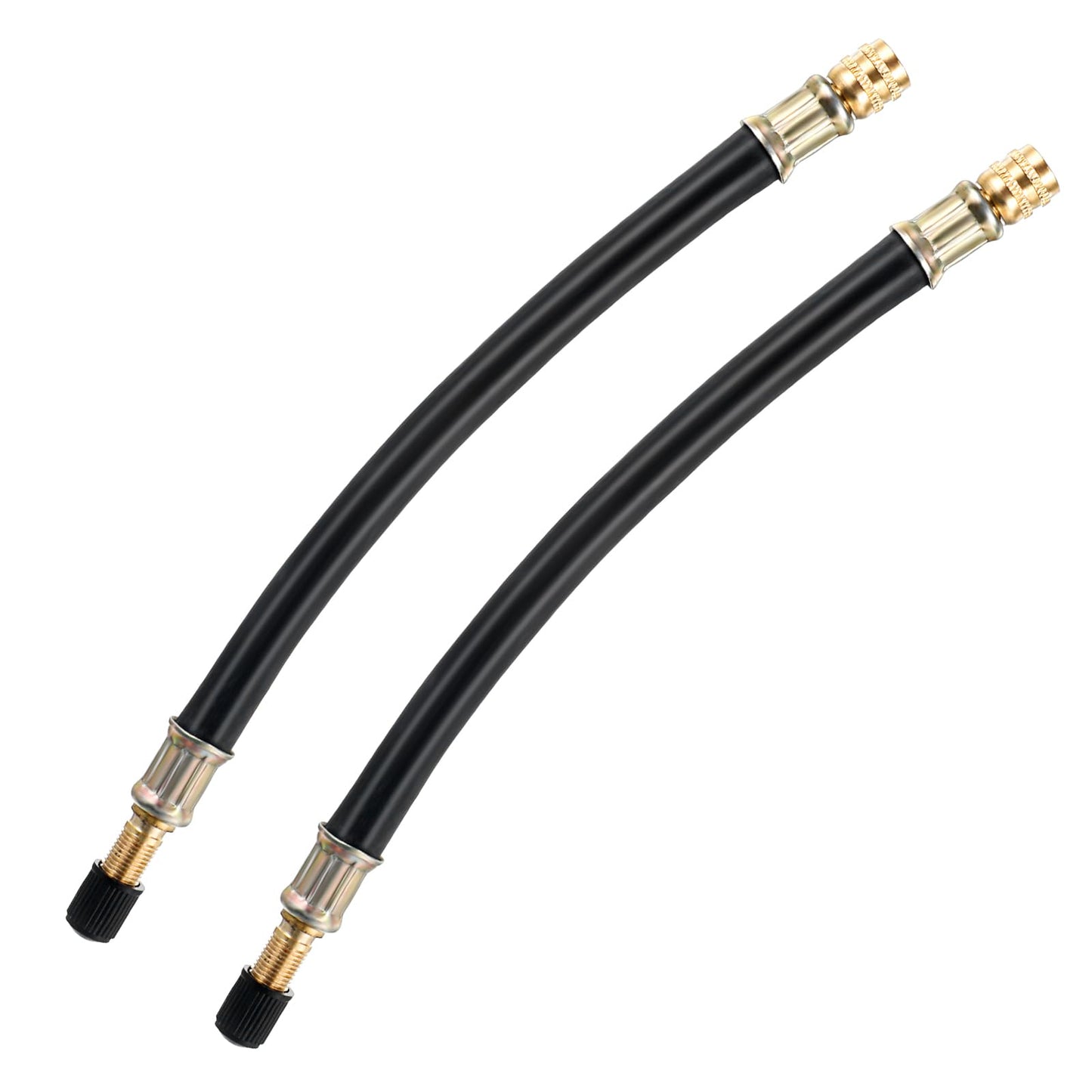 Nogeqi 2 Pieces Flexible Car Valve Extension Straight Auto Valve Extension High Quality Valve Extension for Universal Motorcycle Bicycle (210mm)