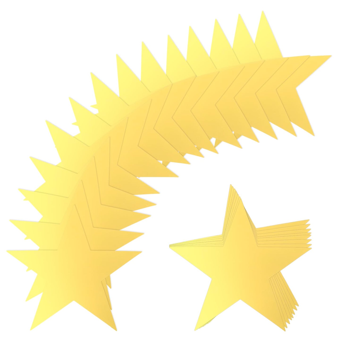 40 PCS Gold Star Cutout Double Printed Paper Star Decorations Star Cutouts Stars Cutouts Cardboard Stars for Bulletin Board Classroom Wall Hollywood Theme Party Decoration Supply 5.9 Inches