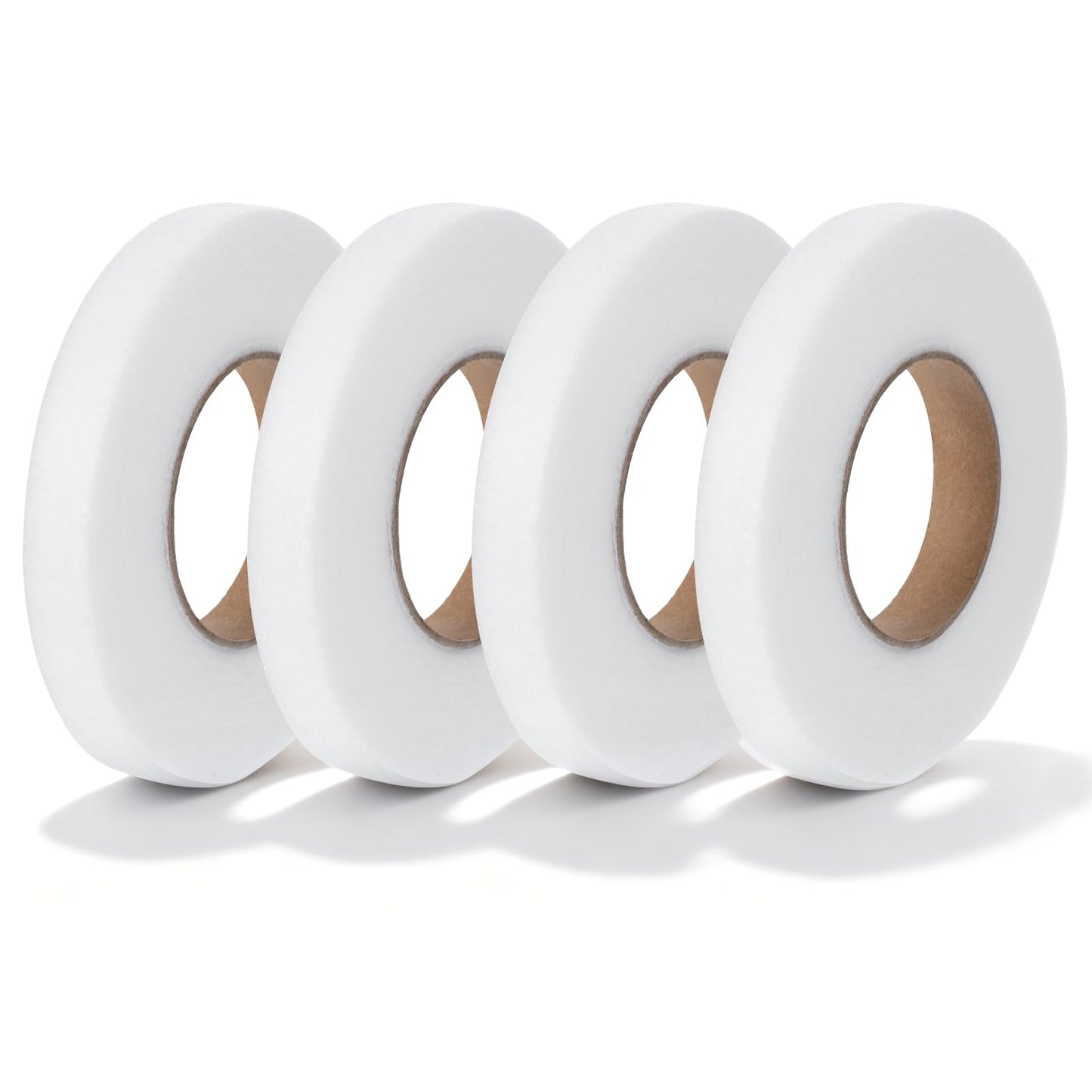 RAHHLIZS 4 Rolls Iron on Hemting Tape, 70 Yards 1/2 Inch No Sew Hemting Tape Stitch Witchery Tapes Adhesive for Pants Clothes Dresses Curtains Fabric Crafting Projects (White)