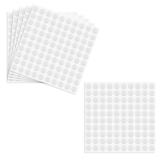 Teaaha 1000 Stück Doppelseitige Klebepads, Klebepads Transparent Wasserdichte Punktaufkleber Wiederablösbar Doppelseitig Für Luftballons, Notizen, Fotos, Umschläge, Poster(6 mm, 1000 Stück)