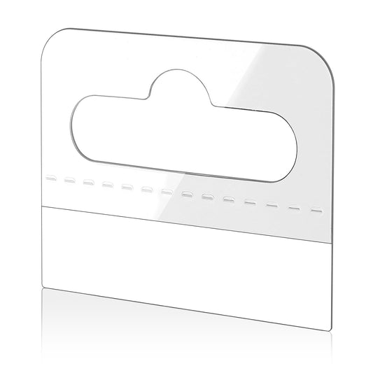 Ymapinc 200PCS Hang Tags, Clear Slot Hole Hang Tag Plastic Hanging Tab with Self-Sticking Capability,Store Retail Hanging Displays,Photo and Frame Hanging Decorations,Office Folder Hanging