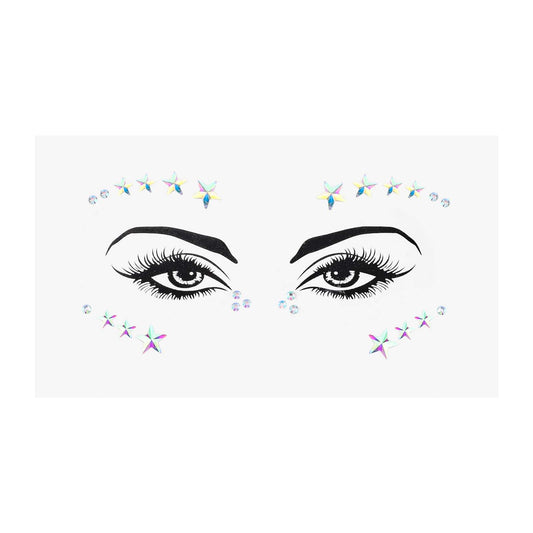 Star Face Gems, Festival Gems For Face Star Mermaid Gems Sparkly Temporary Rhinestone Sticker Face Gem Cosplay Mermaid Halloween Face Decoration 3d Crystal Sticker For Carnival Music Festival Party