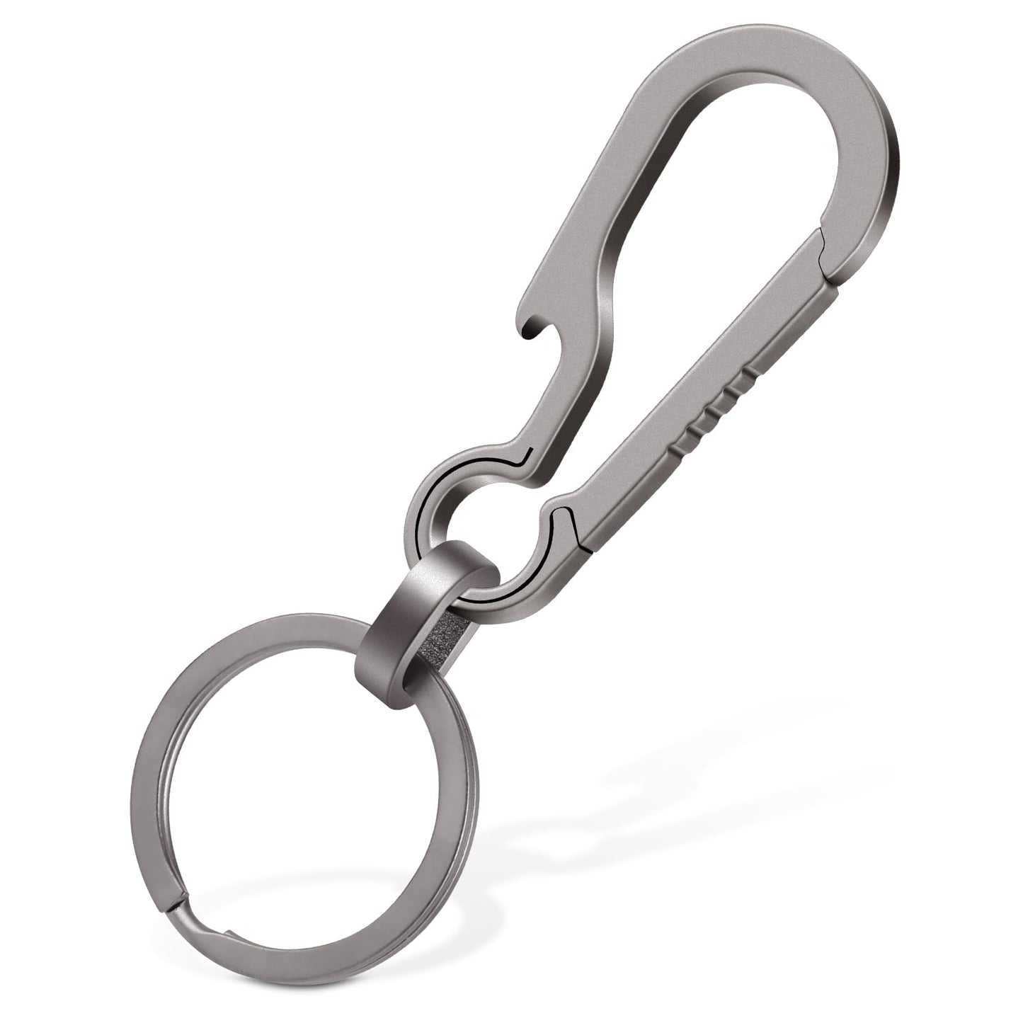 Ouligay Titanium Carabiner Keychain Clip Multifunctional Carabiner Keychain Duty Belt Key Holders Small Keychain Carabiner Titanium Heavy Duty Keychain Carabiner