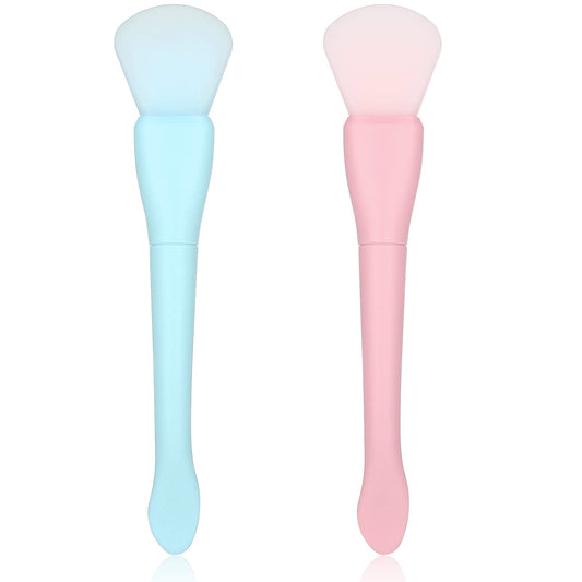 2PCS Silicone Face Mask Brush Applicator Face Brush Clay Mask Applicator Soft Silicone Facial Mud Mask Applicator Brush Hairless Face Mask Applicator Brushes