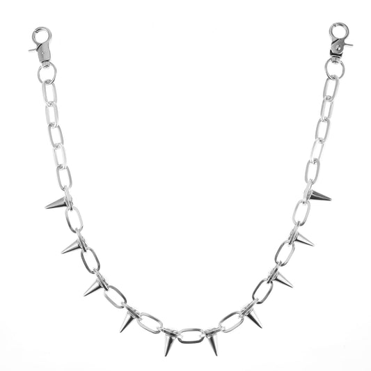 Vintage Harajuku Punk Chain Belt Cool Heavy Rivet Trouser Jean Chain Waist Chain, Cute Hip Hop Pants Goth Rock Wallet Chain & Layered Acrylic Pocket Body Jewelry Accessory for Men and Women