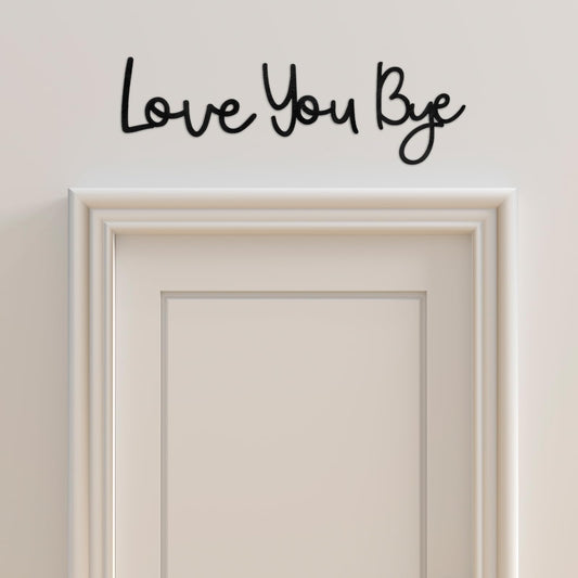 Ymapinc Love You Bye Sign Above Door, Unique Letters Wall Living Room Entryway Decor Bedroom Wall Farmhouse Front Door DIY Combination Ornaments Expressing Love and Warmth - Black Boxwood
