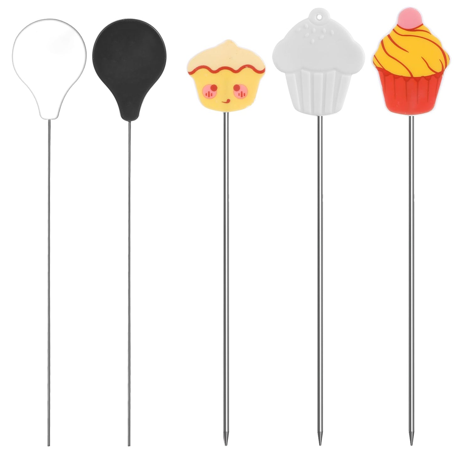 Mabor 4 Pcs Stainless Steel Cake Tester for Baking Doneness Reusable Cakes Testing Needles Practical Cake Tester Skewer for Kitchen Home Bakery Tool