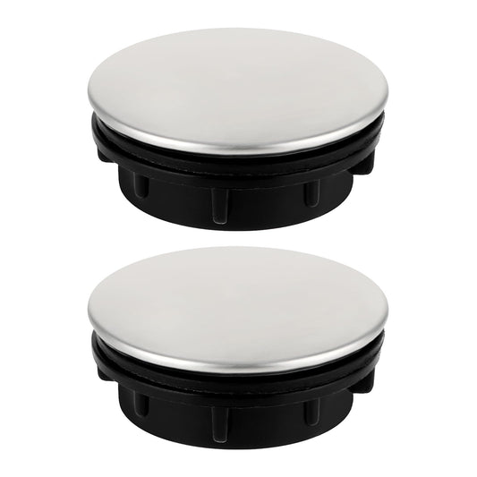 2PCS Sink Hole Cover, Sink Overflow Cover Sink Tap Hole Cover Tap Hole Stopper Sink Blanking Cap Stainless Steel, Faucet Hole Cover Faucet Hole Cover Stainless Steel for Kitchen Sinks (3.6 x 3.6 cm)
