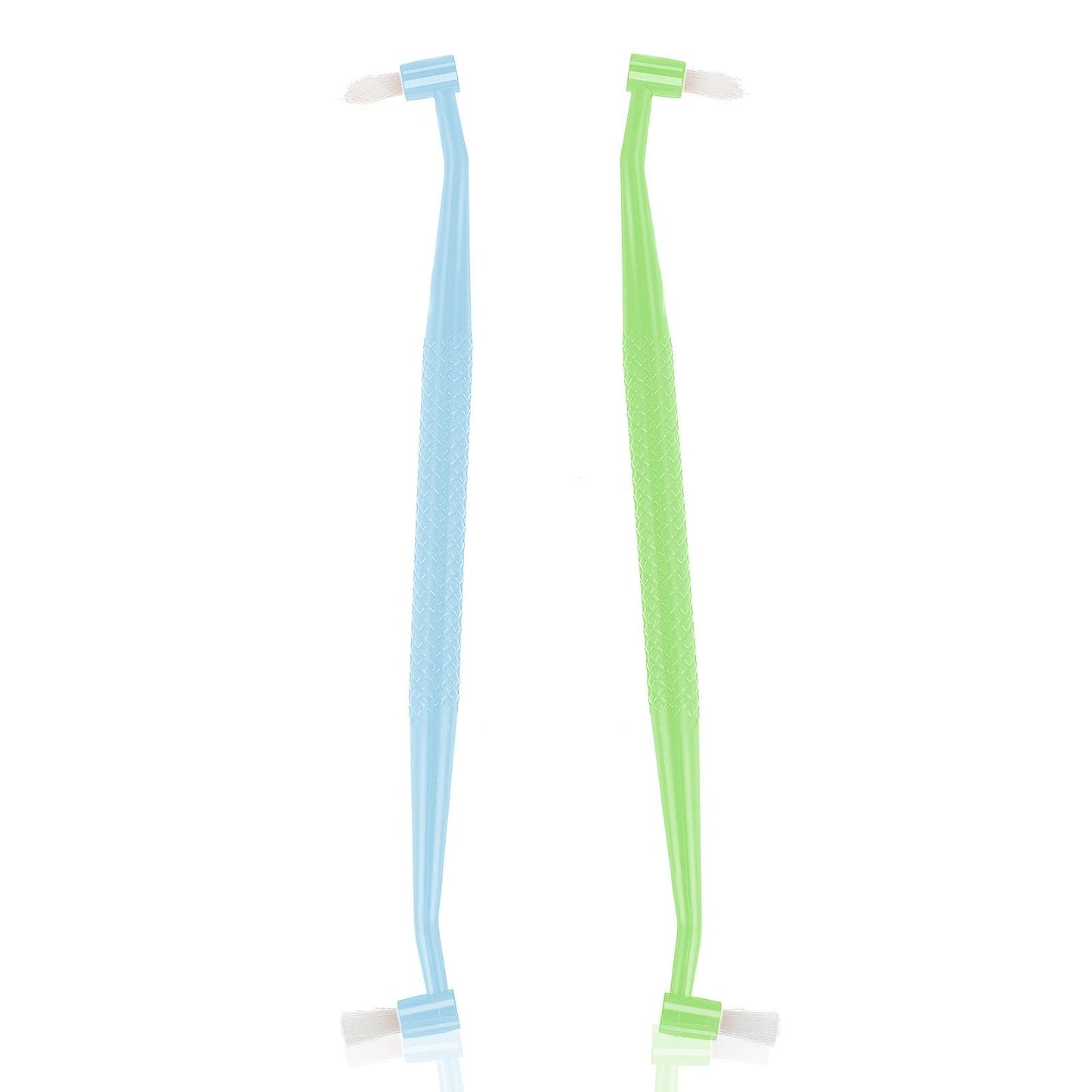 Ouligay 2Pcs Tuft Toothbrush Tufted Brush End-tuft Interspace Toothbrushes Single Tufted Toothbrush Double-Ended Interdental Toothbrush Soft Trim Toothbrush for Orthodontic Braces Detail Cleaning