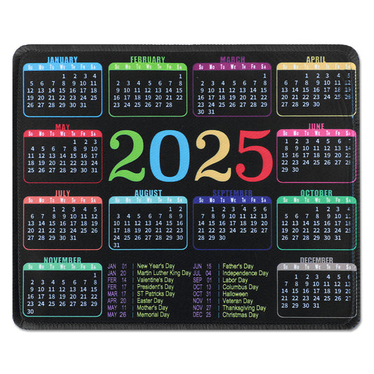 2025 Mouse Pad Calendar Mouse Mat 2025 Calendar Mouse Pads For Desk 2025 Calendar With Holiday Mouse Pad Gaming Rectangle Mousepad Non-Slip Rubber Desk Mat Rubber Base For Computers Laptop Mouse