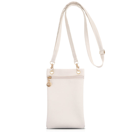 Ymapinc Beige Crossbody Bag, PU Leather Cell Phone Wallet for Women, Crossbody Bag for Outdoor Shopping, Mobile Phones, Credit Cards, Car Keys, Lipsticks