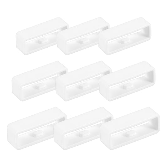 Ymapinc 9 PCS Silicone Watch Band Holder, White Magic Band Locks Clips, Watch Strap Holder Replacement Accessories for Smartwatches (3 Sizes - 18mm/20mm/22mm)