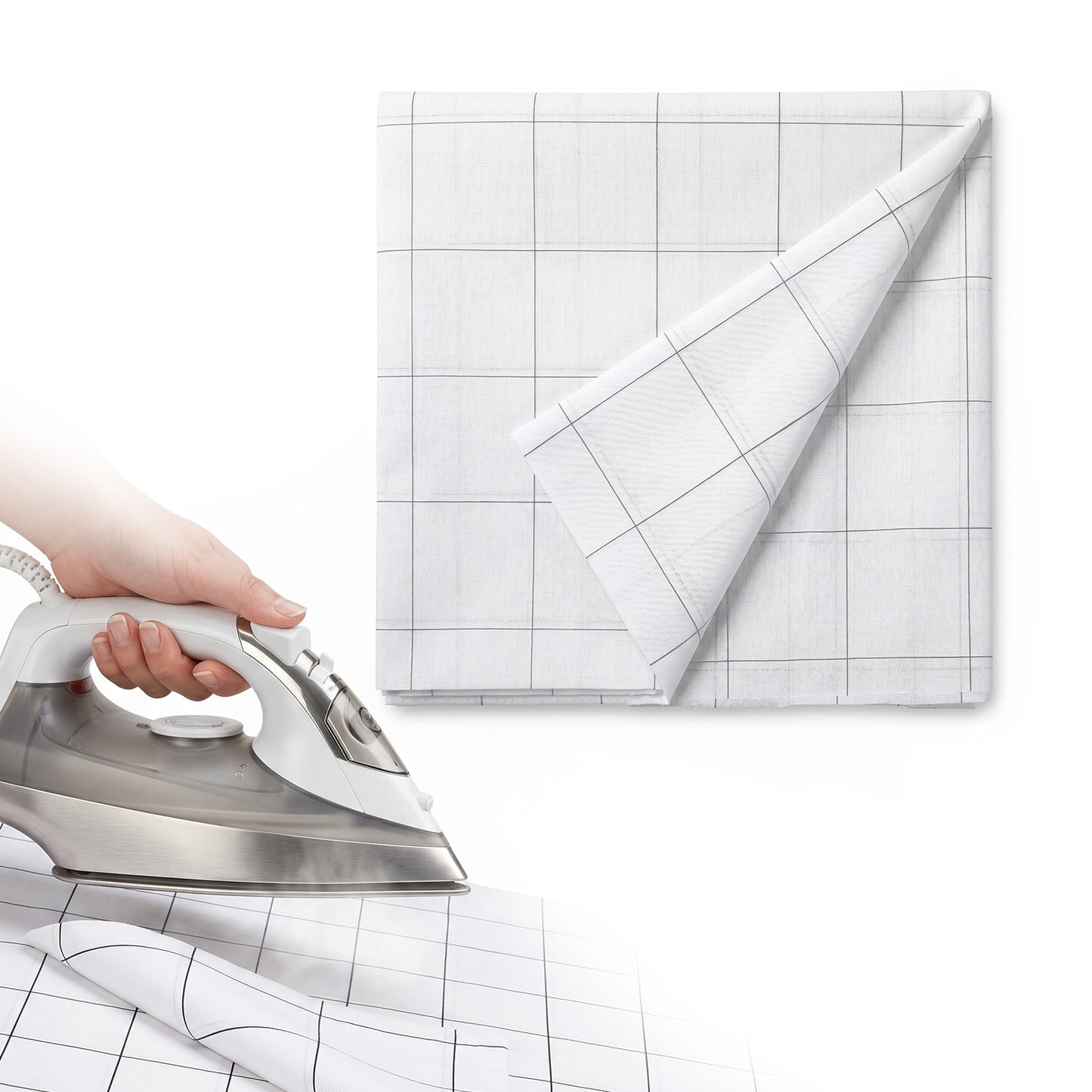 Fusible Interfacing with Grid Nonwoven Layout Iron On 39.37 Inch X 1.09 Yds Polyester/Rayon Interfacing Fabric for Sewing Gridded Lightweight for Quilting, Sewing, Crafts Supplies