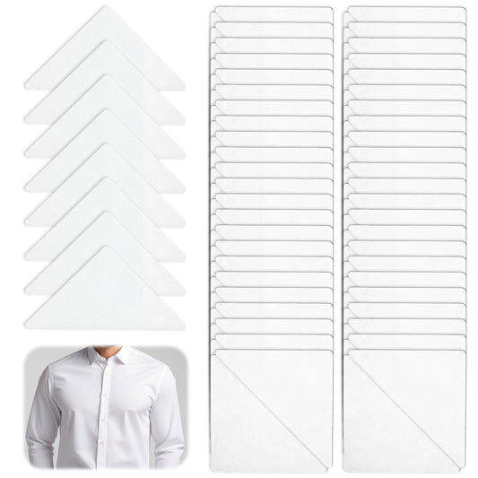 100 Pcs Collar Stays For Polo Shirts No Curl Collar Polo Shirt Collar Stays Anti-Warping Edge Collar Stays Sticker Plastic Collar Stays For Men's Dress Shirts Women's Keep Your Shirt Collar Straight