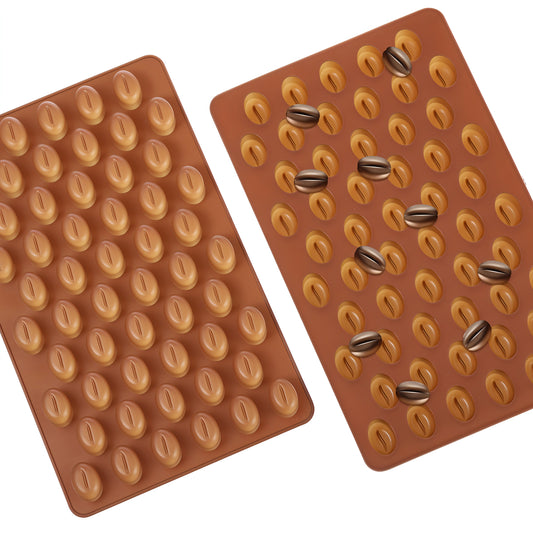Ymapinc 2pcs Coffee Bean Chocolate Molds Silicone?Food Grade Chocolate Candy Cake Silicone Molds