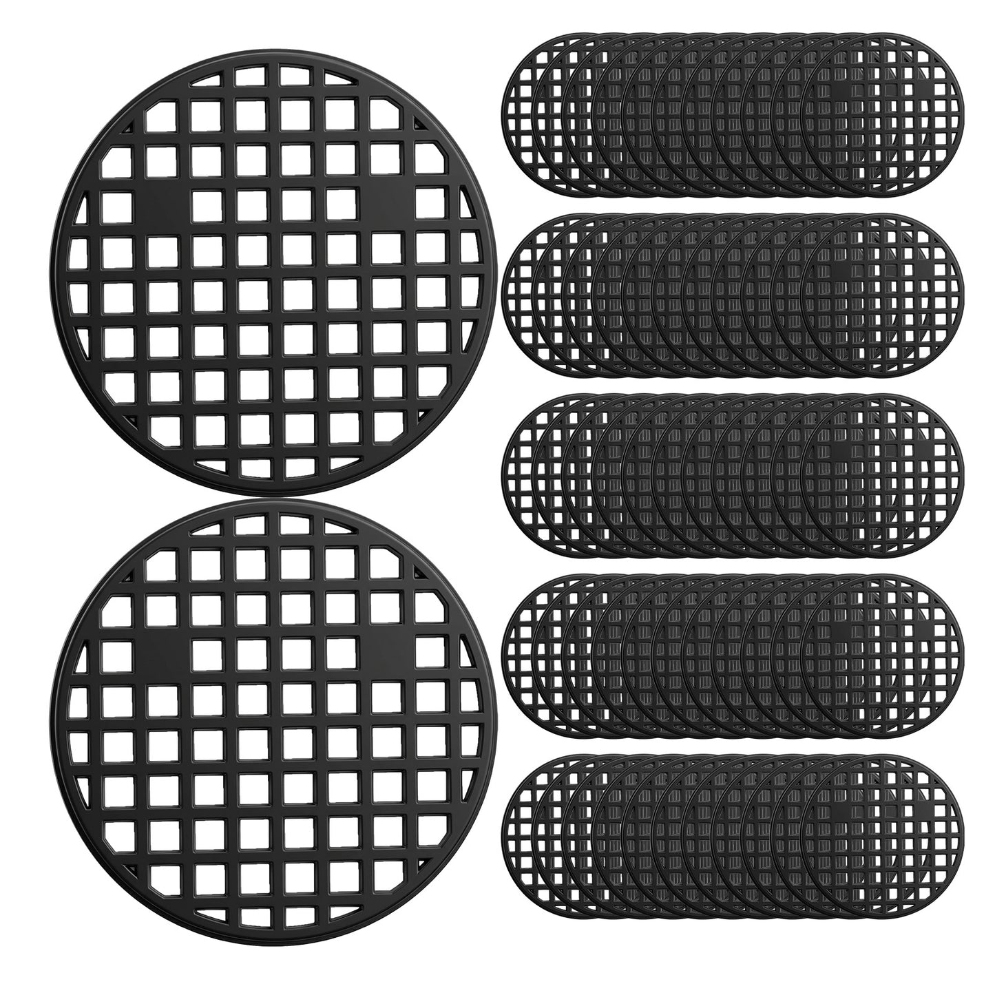 Sorcristy 100Pcs Plant Pot Mesh Round Hole Cover, Bonsai Drainage Mesh