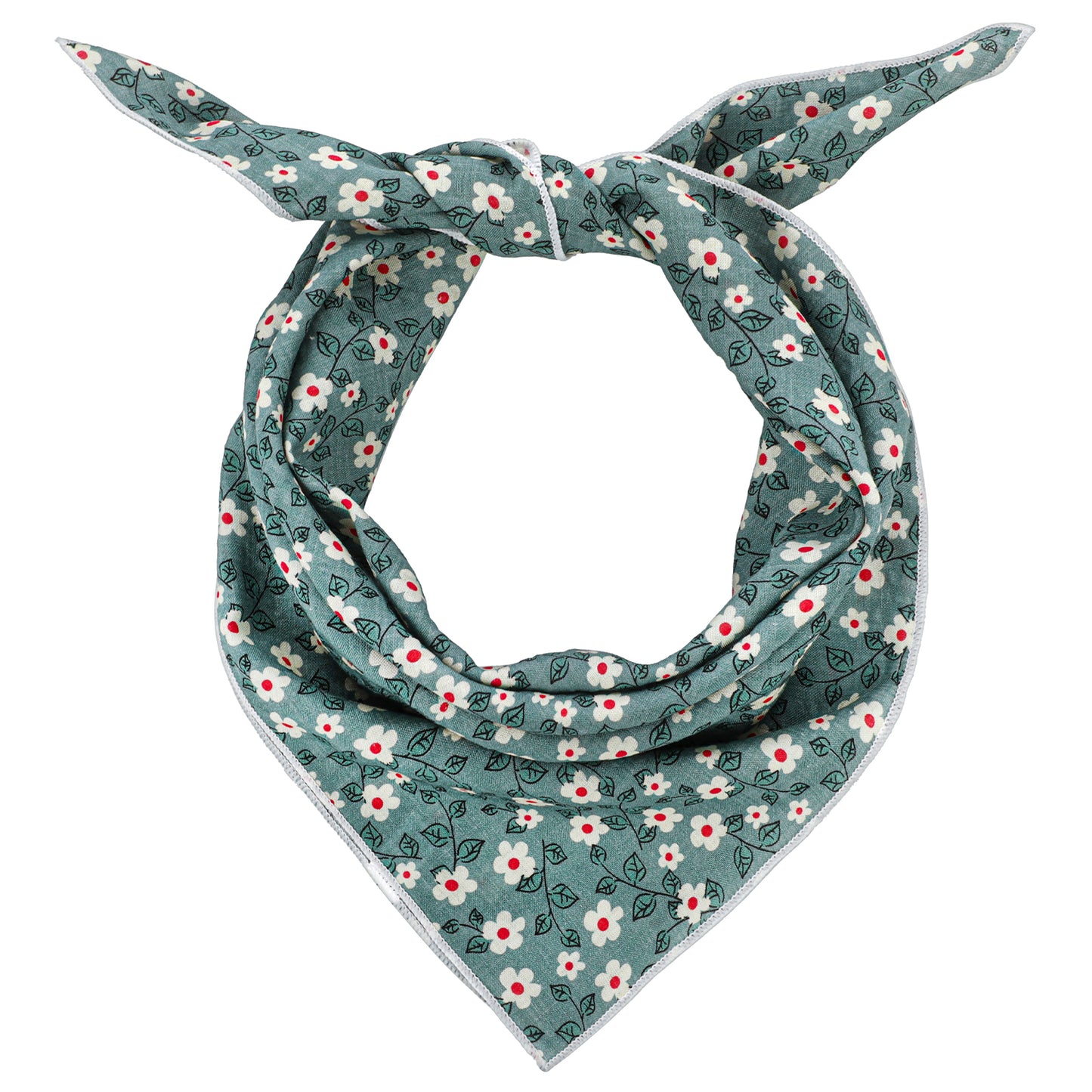 Ymapinc Green Floral Bandana for Women, Square Cotton Head Scarf, Hair Headband Wrap, Graduation Christmas Gift for Mom