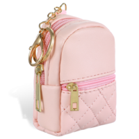 Ymapinc Mini Backpack Keychain  PU Leather Tiny Backpack Coin Purse for Women, Cute Keychain Wallet for Keys, Cards, Coins & Lipstick, Pink