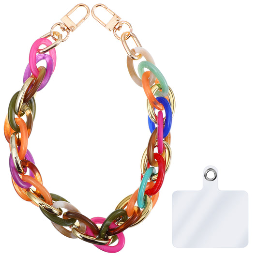 Ymapinc Acrylic Phone Chain Strap for Women - Detachable Cell Phone Accessories with Tether Tab Wrist Strap Lanyard - Green