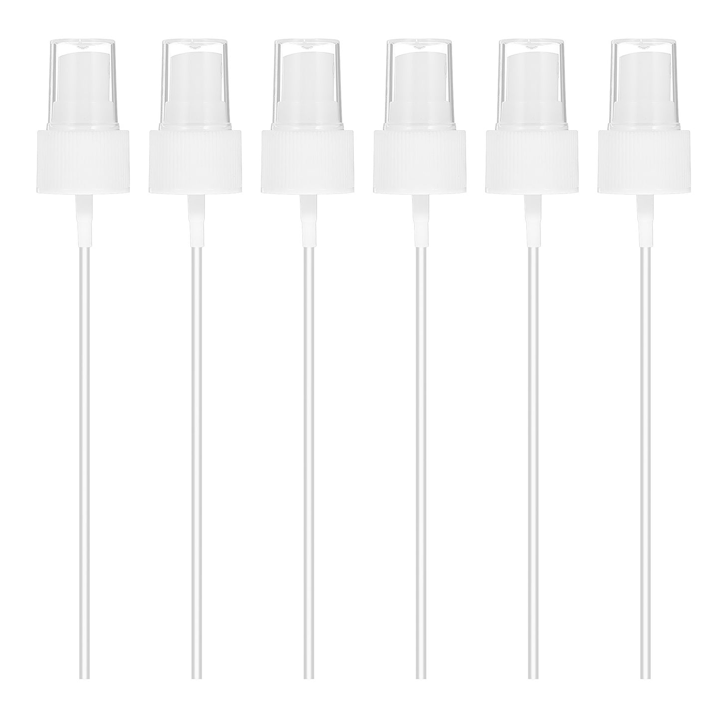Tyqour 6pcs Spray Bottle Top, Spray Bottle Nozzle Replacement, Spray Nozzle for Bottles, White PP Material, Perfect for Essential Oils and Cleaning Solutions