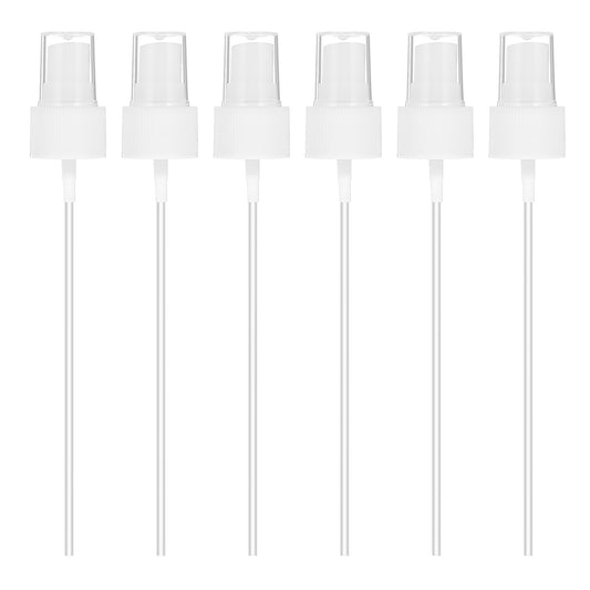 Tyqour 6pcs Spray Bottle Top, Spray Bottle Nozzle Replacement, Spray Nozzle for Bottles, White PP Material, Perfect for Essential Oils and Cleaning Solutions