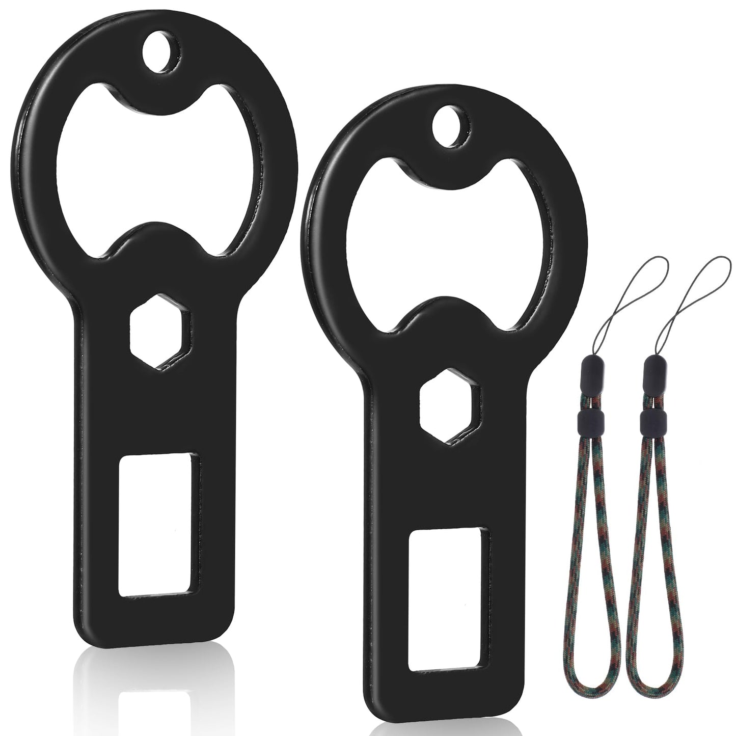 Tyqour 2 Pack Stainless Steel Beer Bottle Opener with 550 Paracord Lanyard, Bartender Bottle Opener, Flat Bottle Opener Bulk, Funny Personalized Bottle Opener for Kitchen Bar and Party Tools