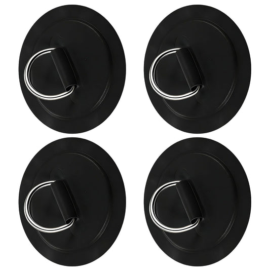 ZAHESIDS 4 Pack Stainless Steel D-Ring Patch D-Ring PVC Patch Circular