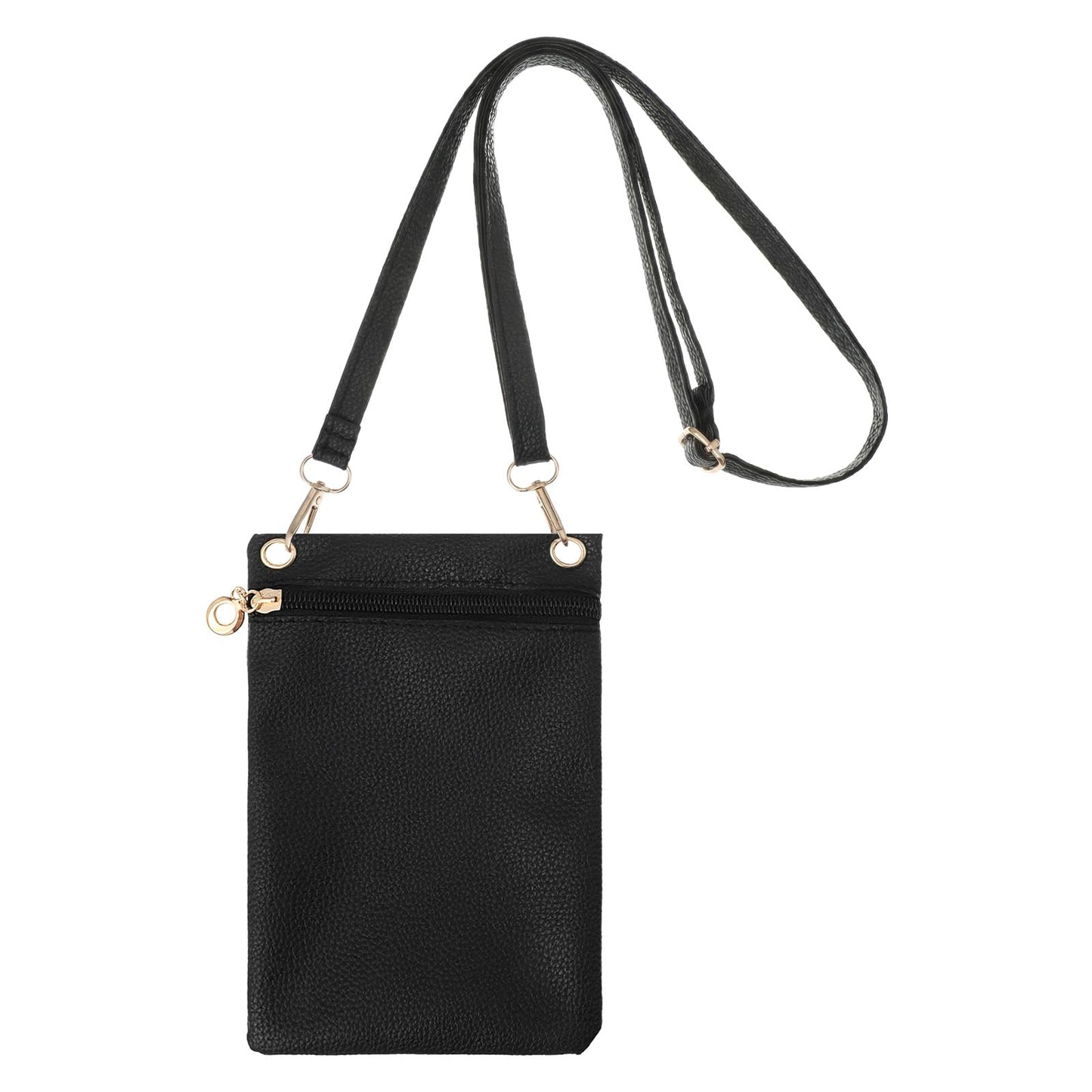Sorcristy Crossbody Cell Phone Purse PU Leather Bag for Women, Phone Wallet Purse with Shoulder Strap for Shopping and Travel, Black