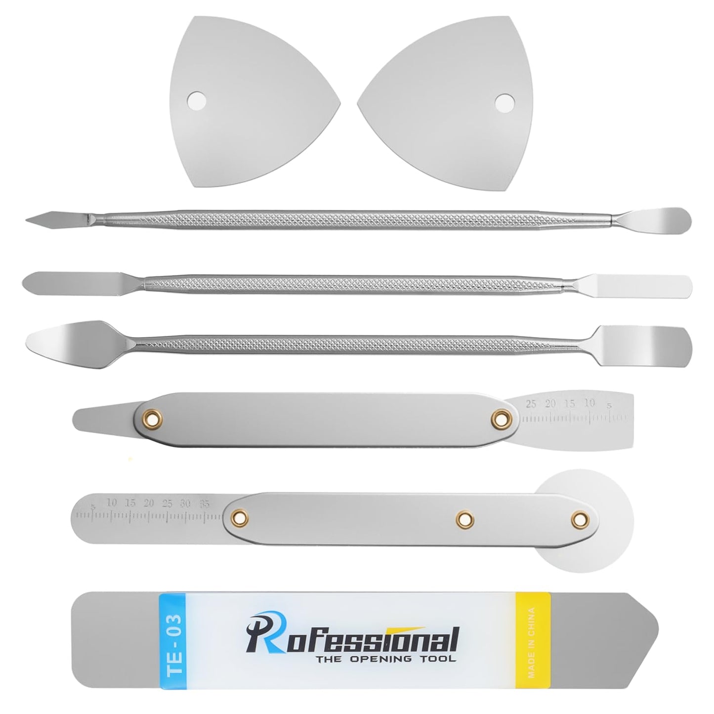Nogeqi 8-Piece Metal Spudger Repair Set, Ultra Thin Phone Repair Opening Spudger, Durable, Mobile Phone Repair Tool Set, Opening Tool for Mobile Phone, Laptop, Tablet