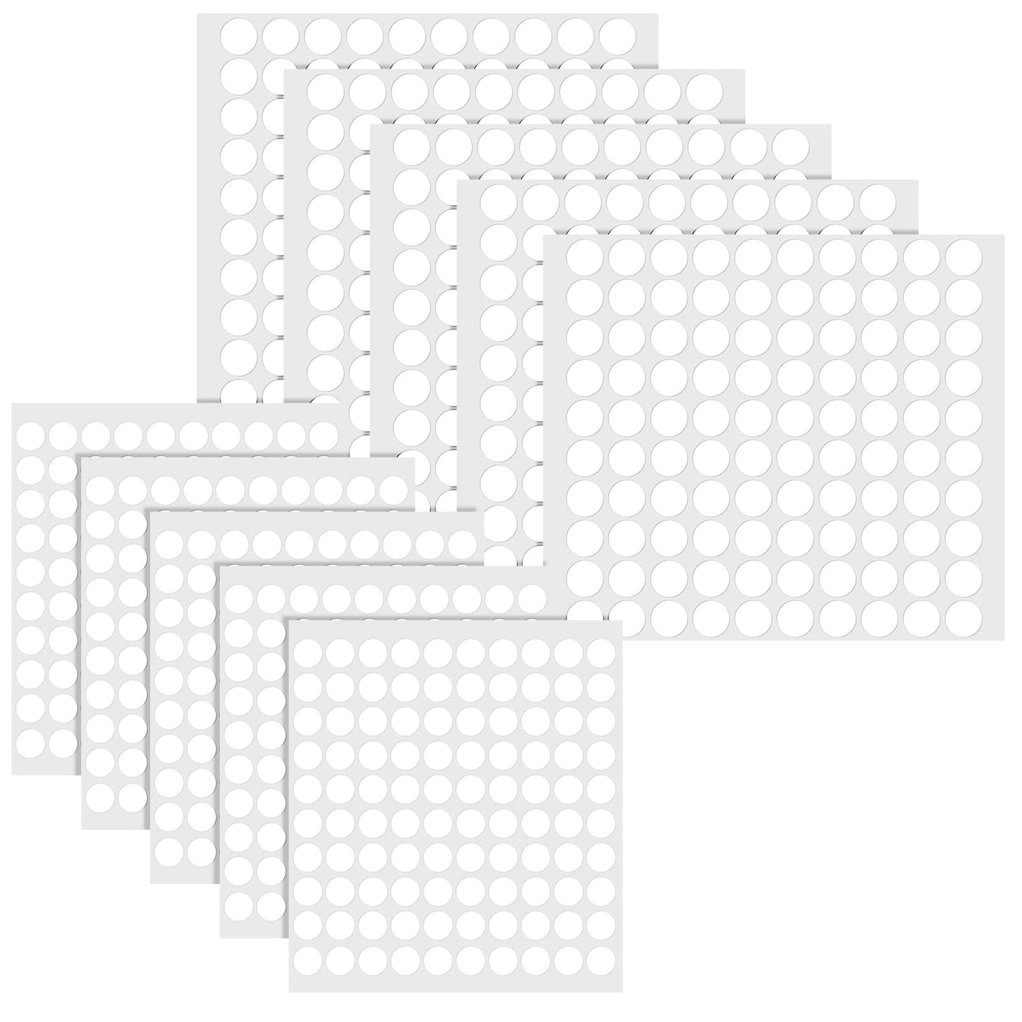 Teaaha 10 Sheet Double Sided Sticky Dots Foam Round Glue Point Dot, 3D Clear Adhesive Dots Tape Stickers for Craft, Card Making, Marked Candles, Scrapbook, Poster and DIY Projects (0.3in & 0.4in)