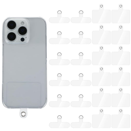 24 Pcs Phone Tether Tab, 2 sizes Non-Adhesive Lanyard Replacement Patches for Cellphone Universal Phone Lanyard Patch Without Adhesive, Compatible with Smartphone Cases