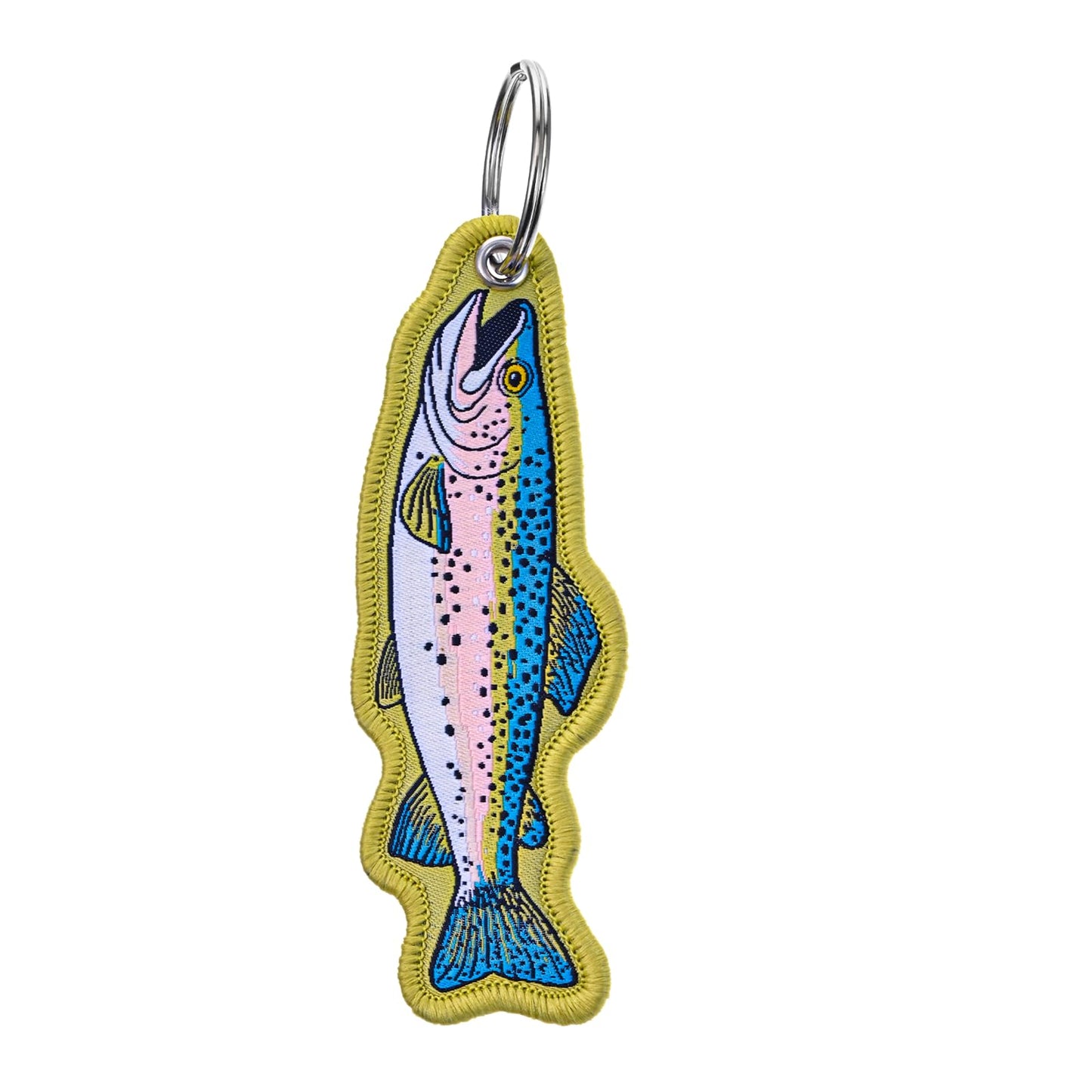 Ymapinc Rainbow Trout Shaped Fish Keychain - Fish Key Chain for Outdoor Men Backpacks, Gift for Fishing Enthusiast