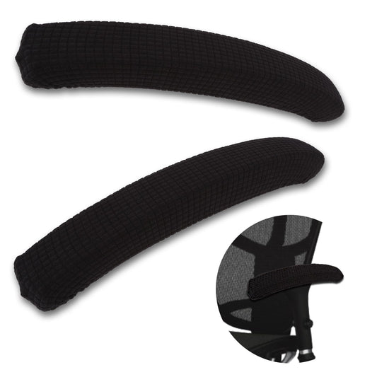 2 Pcs Office Chair Arm Covers Removable Office Chair Armrest Covers Stretch Armrest Slipcover Pads, Chair Arm Pads Arm Protector Washable Chair Arm Rest Pads Arm Covers (Black)