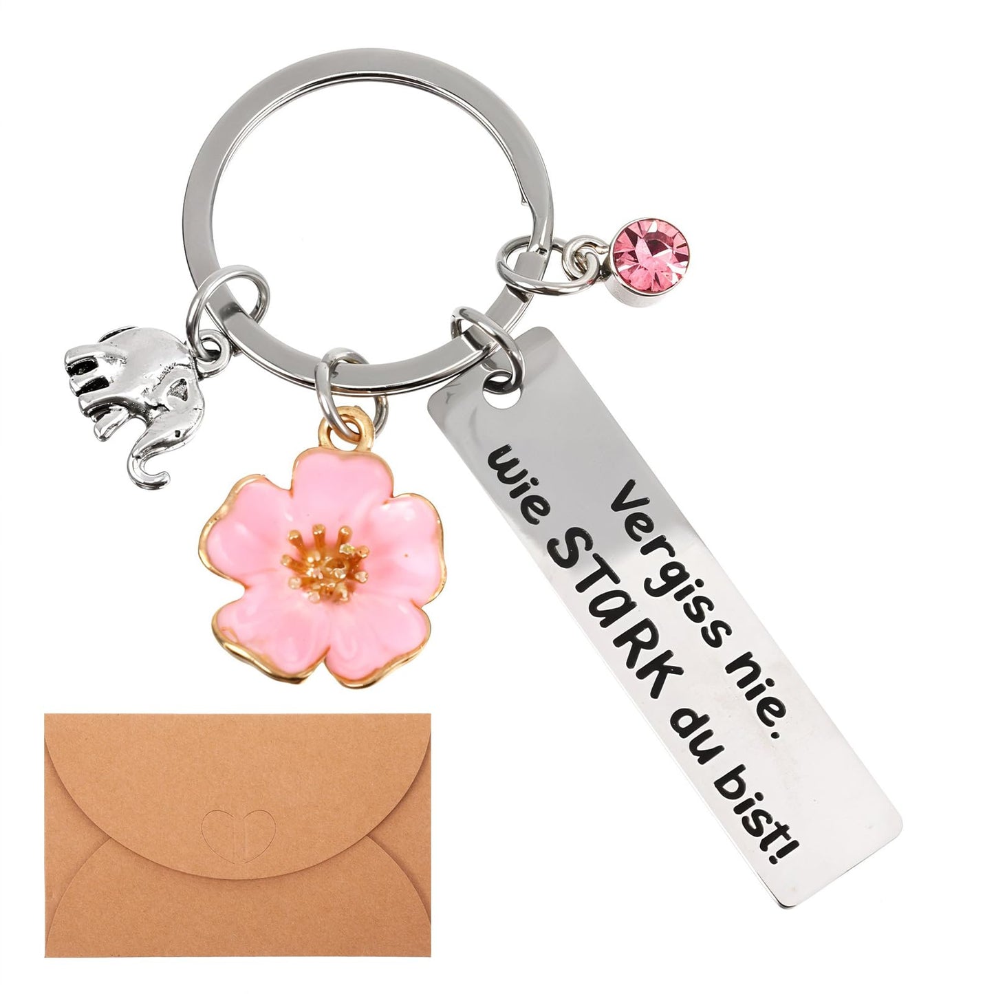 Tyqour Lucky Charm Keyring Courage Gift Best Friend Gifts for Women Birthday Gift Get Well Gifts for Girlfriend Mum Birthday Wife Small Gift