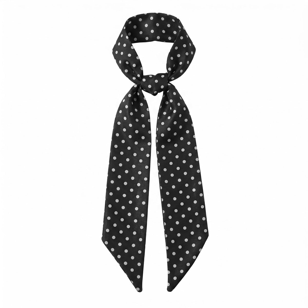 Mabor Polka Dot Scarf for Women, Black and White Neck Scarves for Party