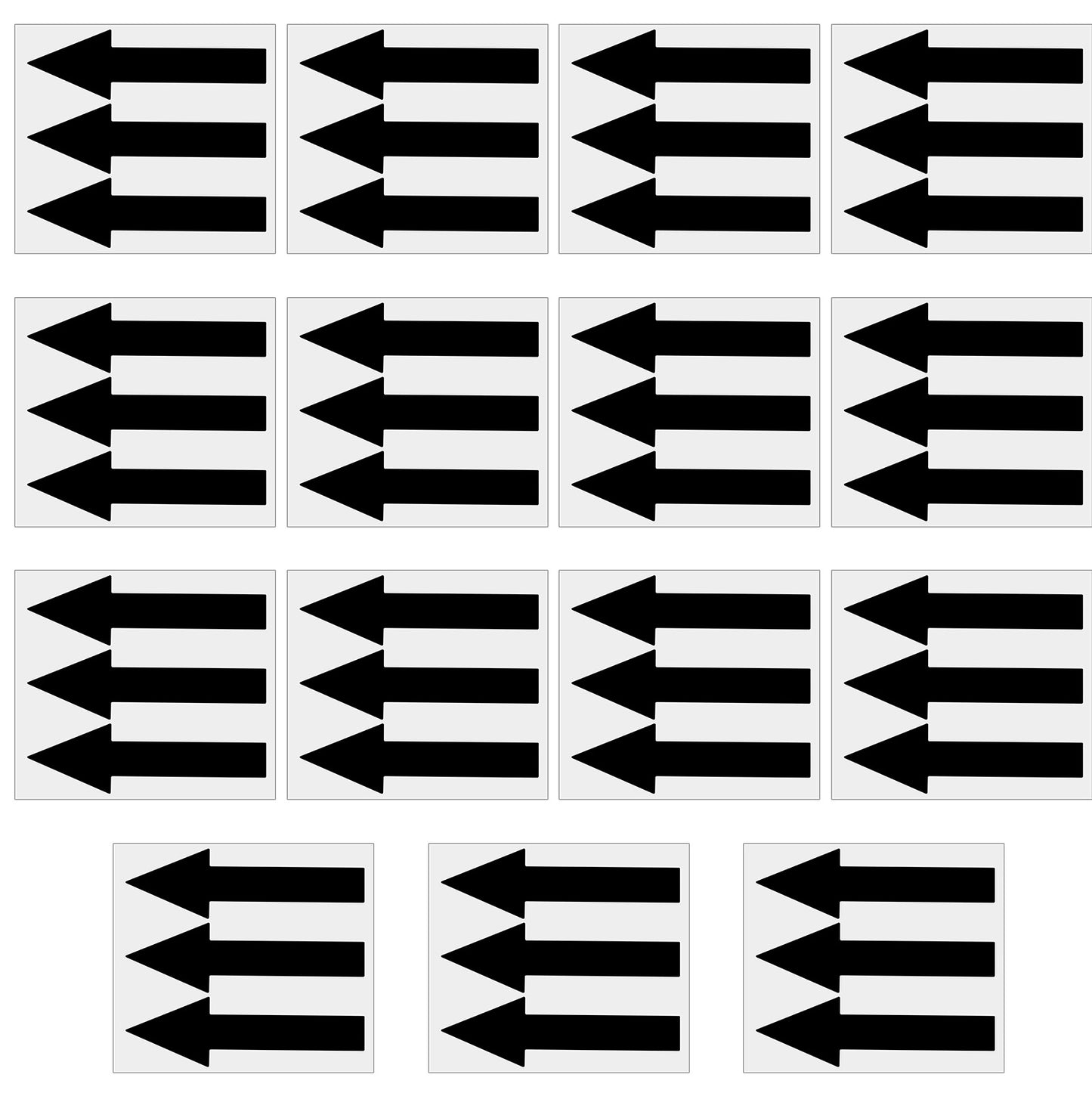 15 PCS Black Arrow Signs 7.87"× 2.36" Arrow Car Sticker PVC Waterproof Self-Adhesive Directional Arrows Removable Directional Floor Decal Stickers for Wall Marking Road Instructions