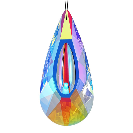 1 PCS 120mm Crystal Suncatcher Prism Hanging Rainbow Maker for Windows Hanging Crystals Crystal Prisms Pendant Rainbow Glass Prism Sun Catcher Decor for Indoor Outdoor Garden Home
