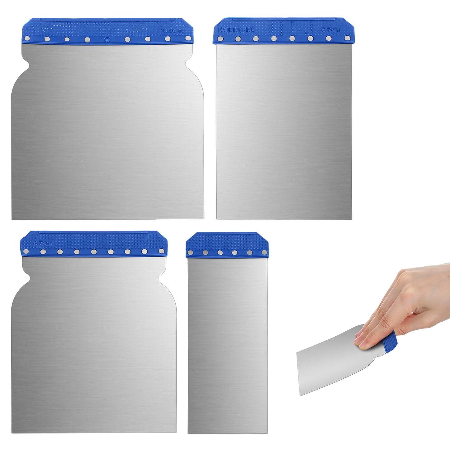 4Pcs Metal Body Filler Spreader Set Stainless Steel Putty Car Knife 4 Sizes