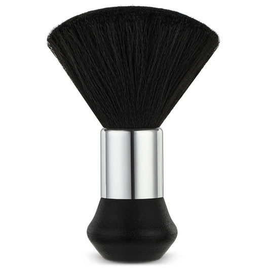 Xinjoduz 1 PCS Barber Brush, Black Large Plastic Neck Duster Professional Powder Brush Cleaner Barber Supplies Soft Cleaning Face Hairbrush for Hair Styling, Cutting Barbershop Salon Tool