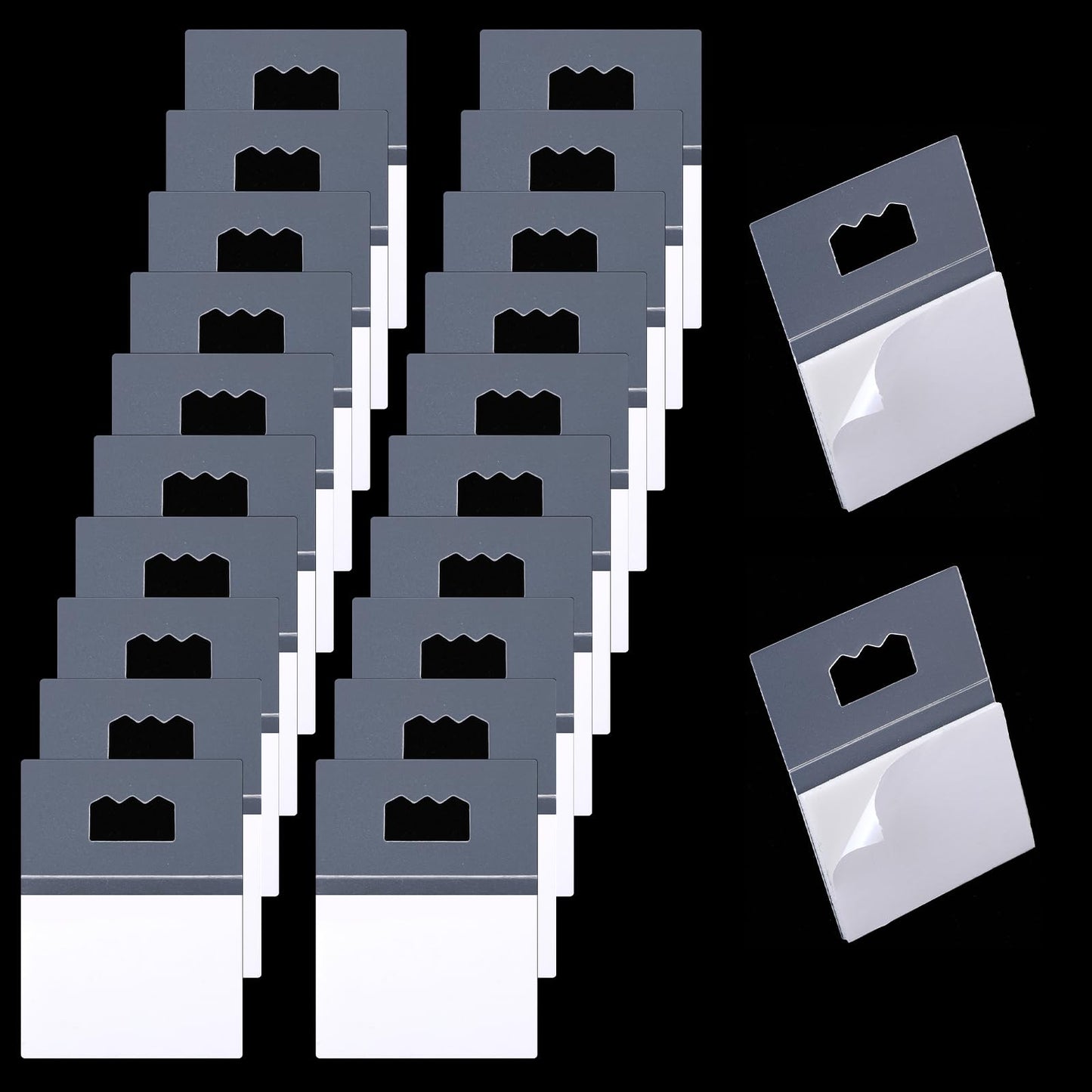 20 Pack Adhesive Picture Hangers, Mabor Plastic No Nail Picture Hangers Sawtooth Adhesive Picture Hanger Clear Foamboard Hanger Picture Hanging Hooks