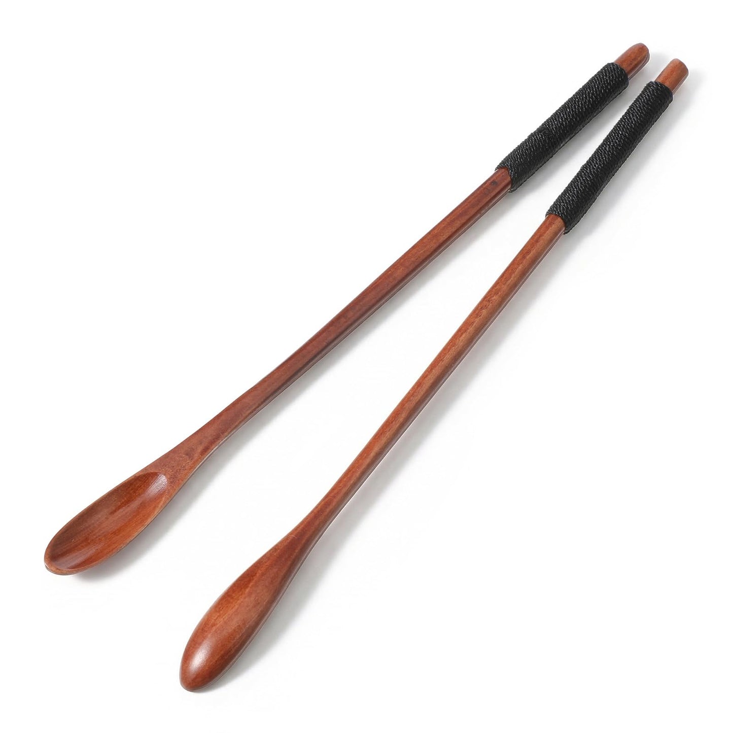 Ymapinc 2 Pack Wooden Coffee Spoons - 8-Inch Long