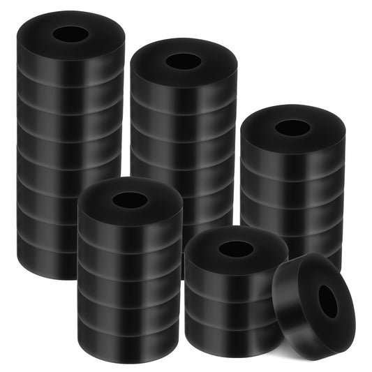 30 Pcs Rubber Spacers Thick Rubber Washers Thickness Grommets Spacer Bushings Flat Washers Multi-Purpose Round Spacer Black Bushings Spacers Washer For Home And Car Accessories