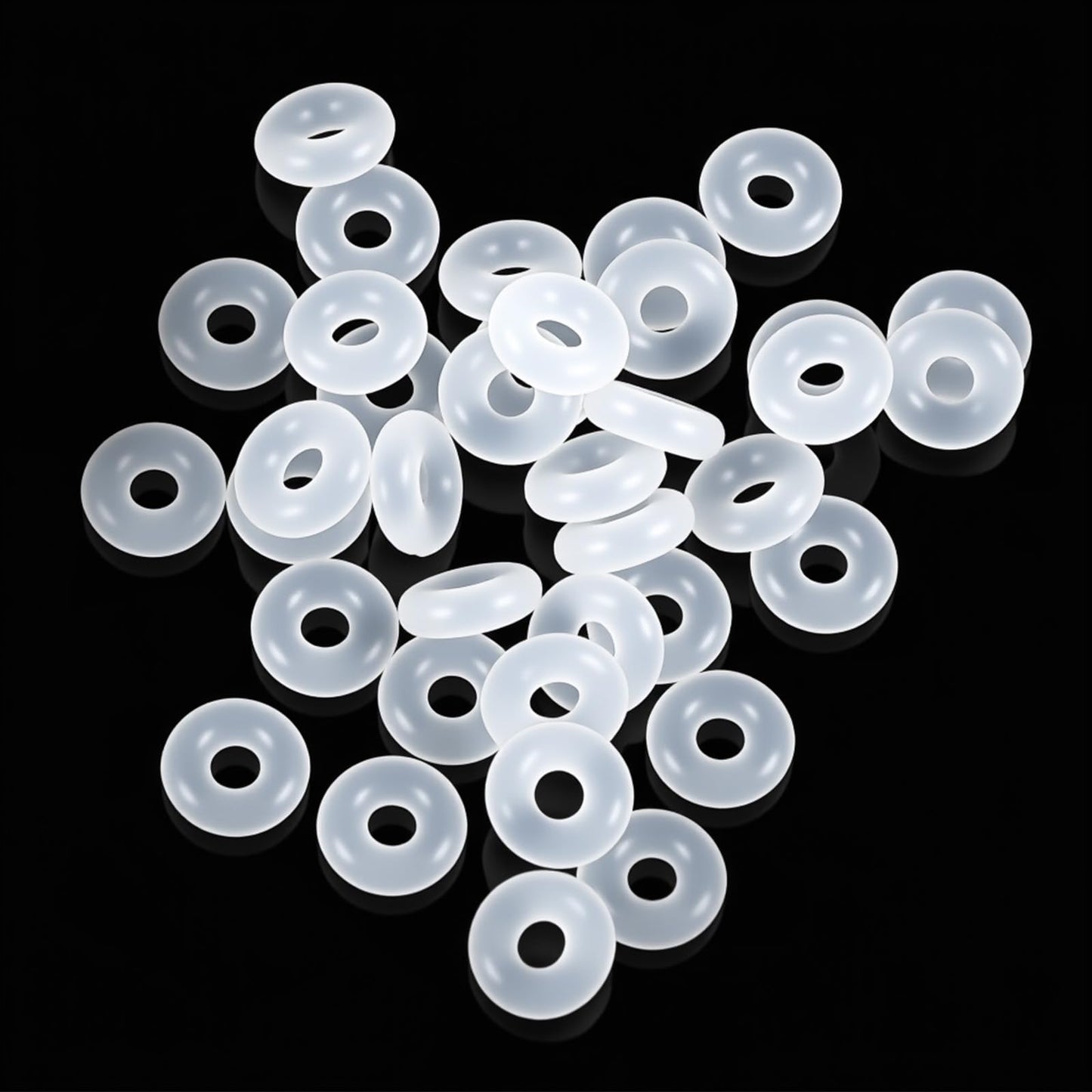 Ymapinc 200PCS White Silicone Stopper Beads - Bead for Jewelry Making, Silicone Spacer Beads for Bracelet Necklace Jewelry Crafts Making Charm Bracelet Stoppers