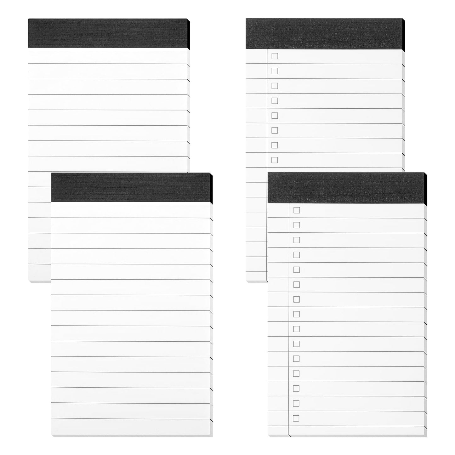 4Pcs 3x5Inch White Portable Note Pads Small A7 Legal Notepads To Do List Notebook Narrow Ruled Lined Writing Pad for Jotting Down Quick Notes Work Study Office Supplies College Household School