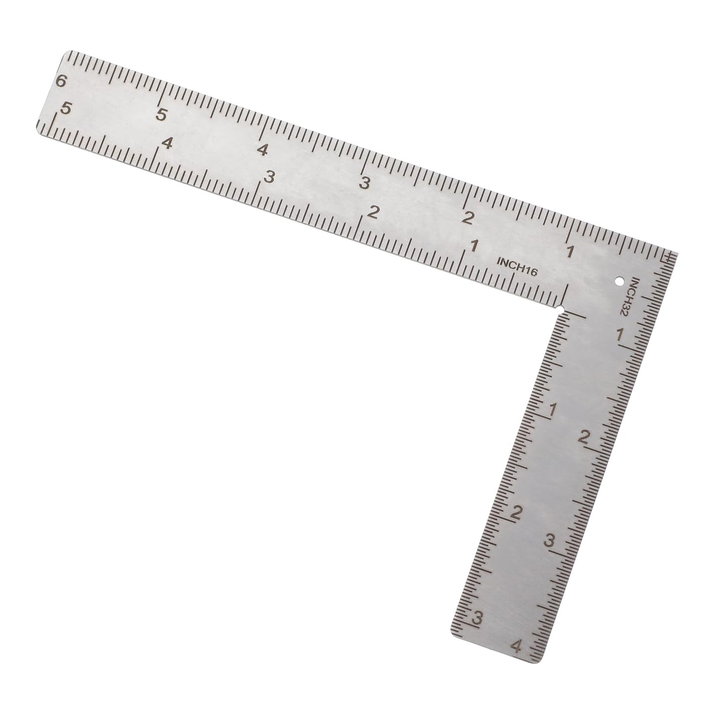 Xinjoduz Stainless Steel L Shaped Right Angle Ruler 4 inch by 6 inch, 1 PCS 90 Degree Small Square Framing Measuring Tool for Engineer Carpenter Mini Measuring Tool (Sliver)