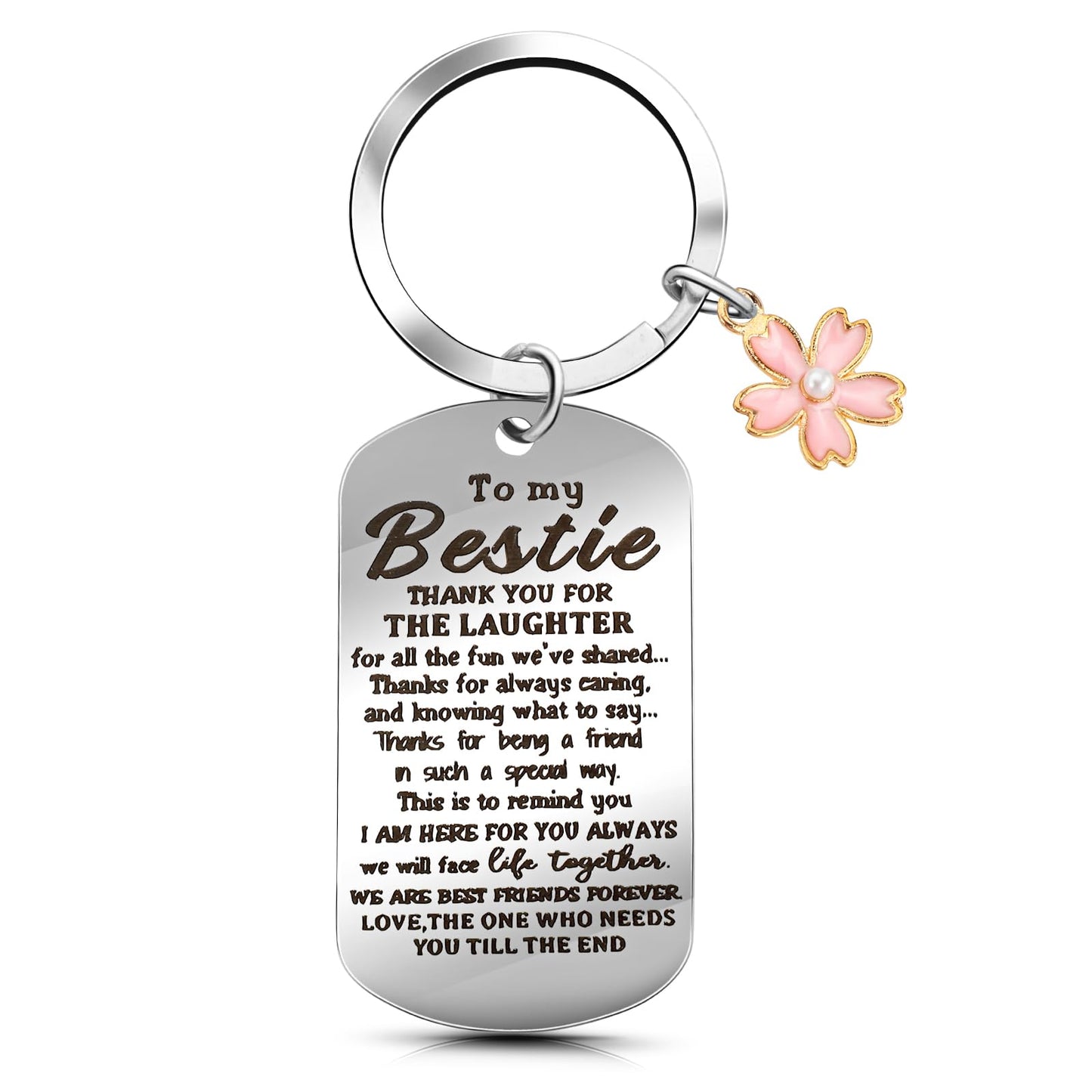 Tyqour Best Friend Keychain, Friendship Gifts for Women Friends, Coworker Going Away Gift, Bff Bestie Gifts for Girls Sister Bestie Female Birthday Gifts