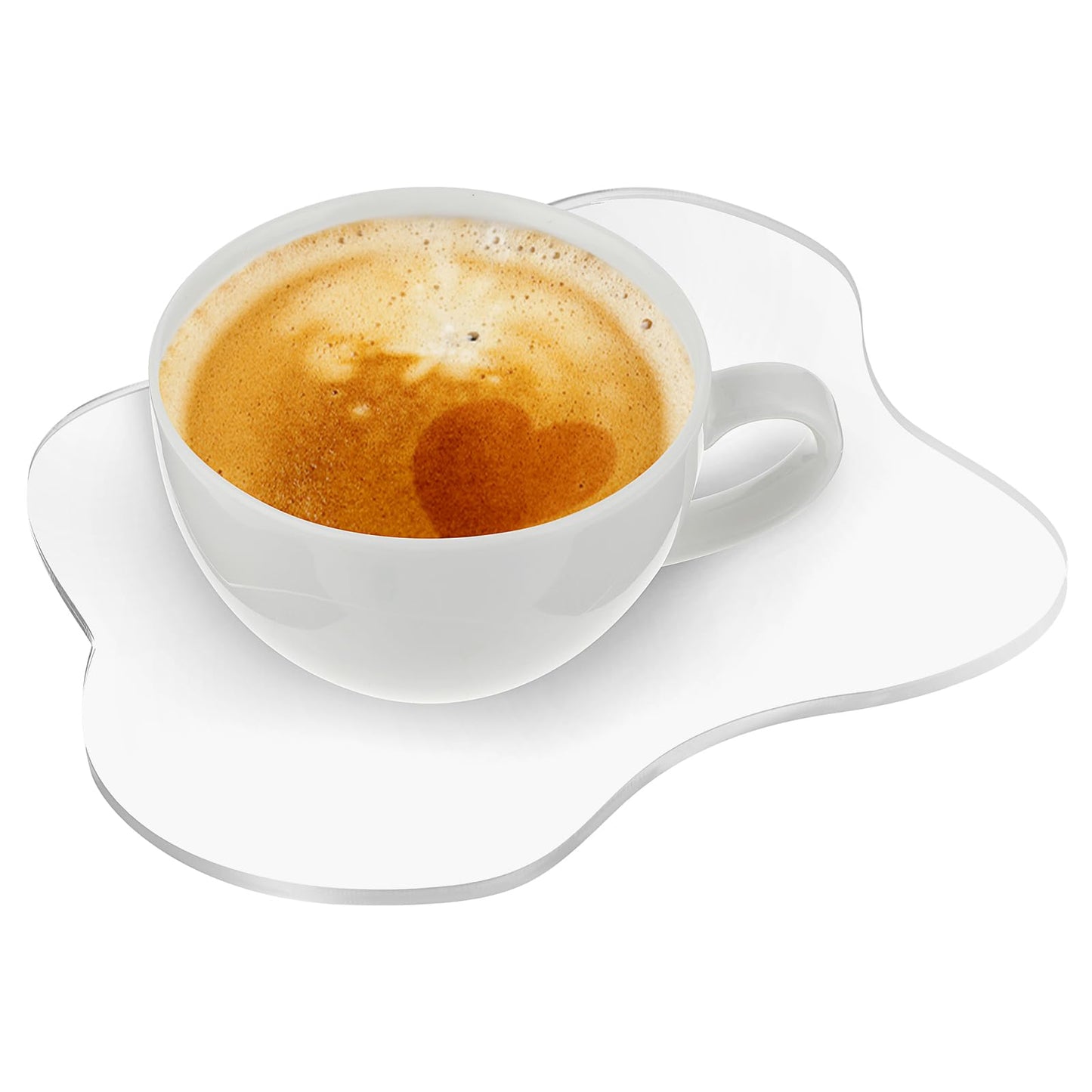 Cup Coasters Acrylic Coasters Creative Decorative Plate Coaster Transparent Coaster For Desk Acrylic Desk Coaster Mug Pad Coffee Cup Coaster For Tabletop Protection And Accessories Display(Clear)