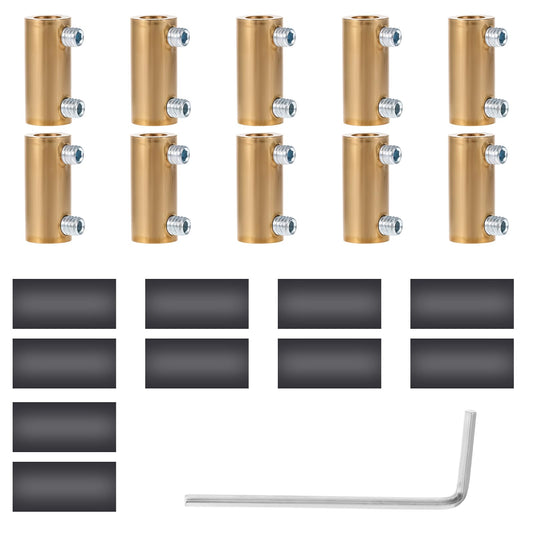10 PCS Splicing Quick Wiring Terminal 80a Quick Wiring Connection Terminal Screw Butt Connectors Copper Screw Connector Wire Connector Kit with Shrink Tubes and Screws for Electronic Industry(1)