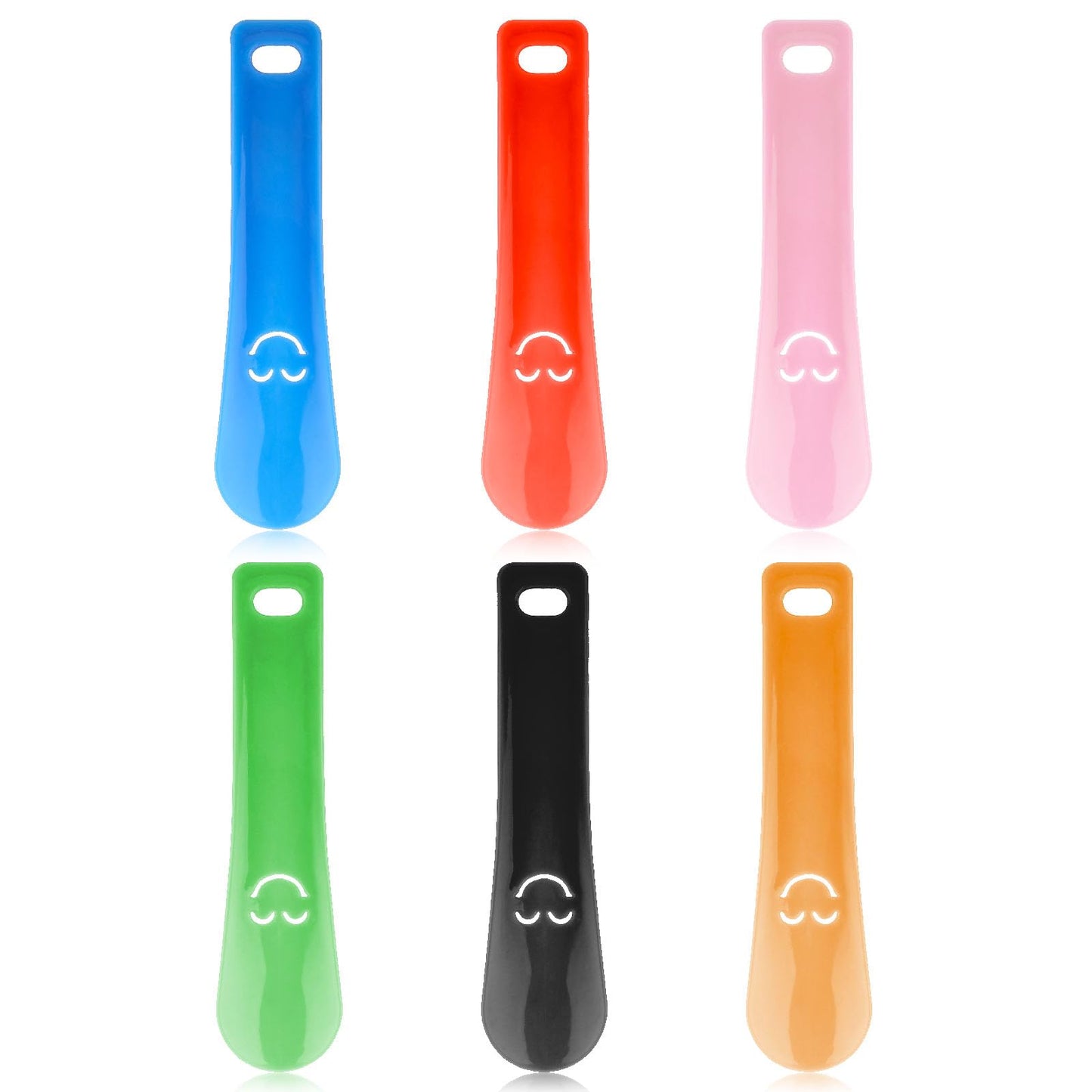 Ouligay 6Pcs Plastic Shoe Horn Small Shoehorn Shoe Spoon 15cm Short Shoe Horns for Seniors Men Women Kids